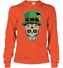 Load image into Gallery viewer, Sugar Skull Of Dead Shirt St. Patrick's Day Youth Long Sleeve