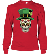 Load image into Gallery viewer, Sugar Skull Of Dead Shirt St. Patrick's Day Youth Long Sleeve