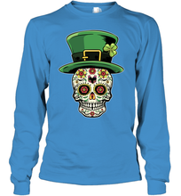 Load image into Gallery viewer, Sugar Skull Of Dead Shirt St. Patrick's Day Youth Long Sleeve