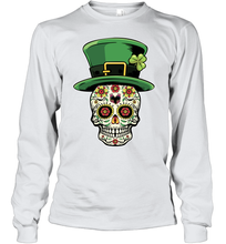 Load image into Gallery viewer, Sugar Skull Of Dead Shirt St. Patrick's Day Youth Long Sleeve