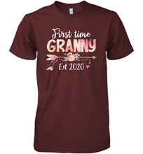 Load image into Gallery viewer, Family Shirt First Time Grandma Est 2020 Granny Floral Premium Men's T-Shirt