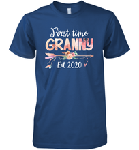 Load image into Gallery viewer, Family Shirt First Time Grandma Est 2020 Granny Floral Premium Men's T-Shirt