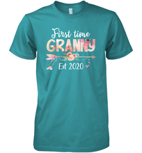 Load image into Gallery viewer, Family Shirt First Time Grandma Est 2020 Granny Floral Premium Men's T-Shirt