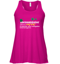 Load image into Gallery viewer, St Patrick's Irish Shenanigator A Teacher Who Instigates Shenanigans Racerback Tank