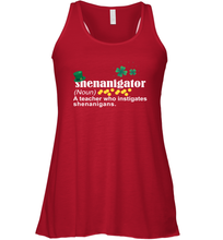 Load image into Gallery viewer, St Patrick's Irish Shenanigator A Teacher Who Instigates Shenanigans Racerback Tank