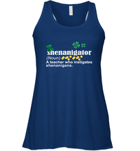 Load image into Gallery viewer, St Patrick's Irish Shenanigator A Teacher Who Instigates Shenanigans Racerback Tank