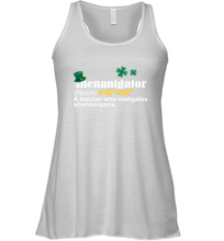 Load image into Gallery viewer, St Patrick's Irish Shenanigator A Teacher Who Instigates Shenanigans Racerback Tank