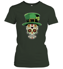 Load image into Gallery viewer, Sugar Skull Of Dead Shirt St. Patrick's Day Women's T-Shirt