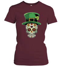 Load image into Gallery viewer, Sugar Skull Of Dead Shirt St. Patrick's Day Women's T-Shirt