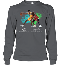 Load image into Gallery viewer, Kobe Bryant And Michael Jordan Signatures Graphic Youth Long Sleeve