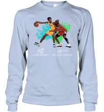 Load image into Gallery viewer, Kobe Bryant And Michael Jordan Signatures Graphic Youth Long Sleeve