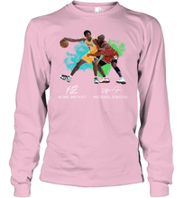 Load image into Gallery viewer, Kobe Bryant And Michael Jordan Signatures Graphic Youth Long Sleeve
