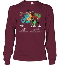 Load image into Gallery viewer, Kobe Bryant And Michael Jordan Signatures Graphic Youth Long Sleeve