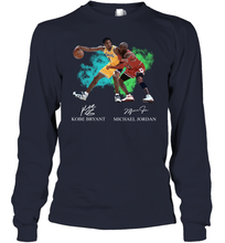 Load image into Gallery viewer, Kobe Bryant And Michael Jordan Signatures Graphic Youth Long Sleeve