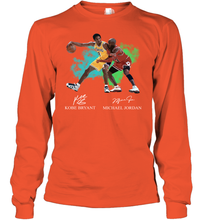 Load image into Gallery viewer, Kobe Bryant And Michael Jordan Signatures Graphic Youth Long Sleeve