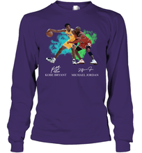 Load image into Gallery viewer, Kobe Bryant And Michael Jordan Signatures Graphic Youth Long Sleeve