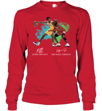 Load image into Gallery viewer, Kobe Bryant And Michael Jordan Signatures Graphic Youth Long Sleeve