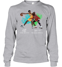Load image into Gallery viewer, Kobe Bryant And Michael Jordan Signatures Graphic Youth Long Sleeve