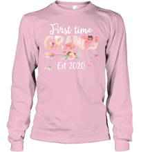 Load image into Gallery viewer, Family Shirt First Time Grandma Est 2020 Granny Floral Youth Long Sleeve