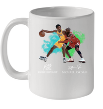 Load image into Gallery viewer, Kobe Bryant And Michael Jordan Signatures Graphic Ceramic Mug 11oz