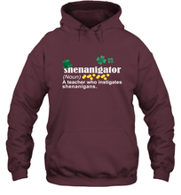 Load image into Gallery viewer, St Patrick's Irish Shenanigator A Teacher Who Instigates Shenanigans Hoodie