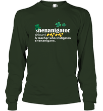 Load image into Gallery viewer, St Patrick's Irish Shenanigator A Teacher Who Instigates Shenanigans Long Sleeve T-Shirt