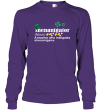 Load image into Gallery viewer, St Patrick's Irish Shenanigator A Teacher Who Instigates Shenanigans Long Sleeve T-Shirt