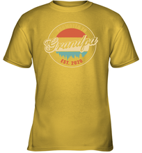 Load image into Gallery viewer, Family Shirt First Time New Grandpa Est 2020 Vintage Youth T-Shirt