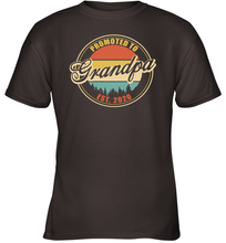 Load image into Gallery viewer, Family Shirt First Time New Grandpa Est 2020 Vintage Youth T-Shirt