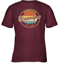Load image into Gallery viewer, Family Shirt First Time New Grandpa Est 2020 Vintage Youth T-Shirt