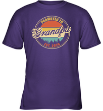 Load image into Gallery viewer, Family Shirt First Time New Grandpa Est 2020 Vintage Youth T-Shirt