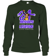 Load image into Gallery viewer, Kobe Bryant Black Mamba 24 NBA Legend Live Forever Long Sleeve T-Shirt