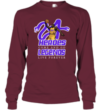 Load image into Gallery viewer, Kobe Bryant Black Mamba 24 NBA Legend Live Forever Long Sleeve T-Shirt
