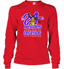 Load image into Gallery viewer, Kobe Bryant Black Mamba 24 NBA Legend Live Forever Long Sleeve T-Shirt