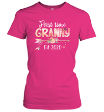 Load image into Gallery viewer, Family Shirt First Time Grandma Est 2020 Granny Floral Women's T-Shirt
