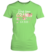 Load image into Gallery viewer, Family Shirt First Time Grandma Est 2020 Granny Floral Women's T-Shirt