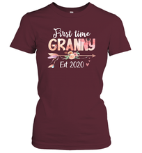 Load image into Gallery viewer, Family Shirt First Time Grandma Est 2020 Granny Floral Women's T-Shirt