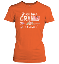 Load image into Gallery viewer, Family Shirt First Time Grandma Est 2020 Granny Floral Women's T-Shirt
