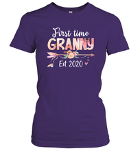 Load image into Gallery viewer, Family Shirt First Time Grandma Est 2020 Granny Floral Women's T-Shirt