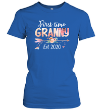 Load image into Gallery viewer, Family Shirt First Time Grandma Est 2020 Granny Floral Women's T-Shirt