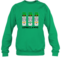 Load image into Gallery viewer, St Patrick's Irish Day Lepreclawns Lucky Shamrock Drinking Sweatshirt
