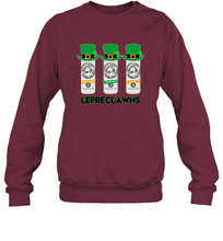 Load image into Gallery viewer, St Patrick's Irish Day Lepreclawns Lucky Shamrock Drinking Sweatshirt