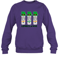 Load image into Gallery viewer, St Patrick's Irish Day Lepreclawns Lucky Shamrock Drinking Sweatshirt