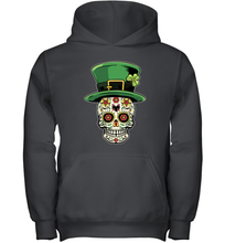 Load image into Gallery viewer, Sugar Skull Of Dead Shirt St. Patrick's Day Youth Hoodie