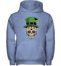 Load image into Gallery viewer, Sugar Skull Of Dead Shirt St. Patrick's Day Youth Hoodie