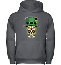 Load image into Gallery viewer, Sugar Skull Of Dead Shirt St. Patrick's Day Youth Hoodie