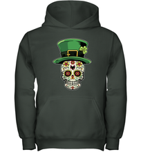 Load image into Gallery viewer, Sugar Skull Of Dead Shirt St. Patrick's Day Youth Hoodie
