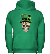 Load image into Gallery viewer, Sugar Skull Of Dead Shirt St. Patrick's Day Youth Hoodie