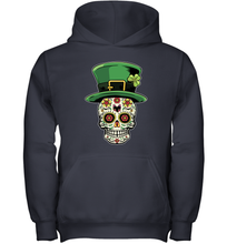 Load image into Gallery viewer, Sugar Skull Of Dead Shirt St. Patrick's Day Youth Hoodie