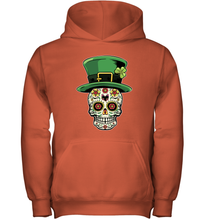 Load image into Gallery viewer, Sugar Skull Of Dead Shirt St. Patrick's Day Youth Hoodie